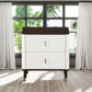 Carena - Nightstand With USB - White & Brown