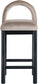 Conrad - Velvet Counter Stool With Black Legs