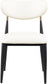 Ronda - Vegan Leather Upholstered Dining Side Chair - Black Legs