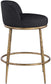 Ferro - Upholstered Counter Stool With Brushed Gold Base