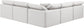 Indulge - Faux Leather 5 Piece Modular Corner Armless Sectional