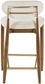 Riccio - Fabric Stool - Walnut Frame