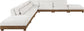Turin - Chenille Fabric Upholstered Modular Sectional - Cream