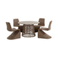 Alesso - 5 Piece Standard Height Dining Set (Round Table And Four Chairs) - Brown