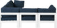Nizuc - Outdoor Patio 5 Piece Modular Sectional With White Frame
