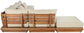 Mirella - 6 Piece Water Resistant Fabric Upholstered Outdoor Patio Modular Sectional