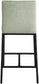 Reeves - Chenille Fabric Upholstered Counter Stool (Set of 2) - Black Base