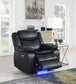 U100 - Power Reclining Chair With LED Light - Black
