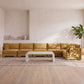 Hammond - Velvet Performance Fabric Upholstered 6 Piece L-Shaped Sectional