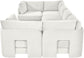Hammond - Velvet Performance Fabric Upholstered 6 Piece U-Shaped Sectional