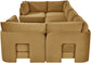 Hammond - Velvet Performance Fabric Upholstered 6 Piece U-Shaped Sectional