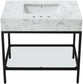 Marmo - Engineered Marble Bathroom Vanity With Black Base