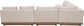 Solace - Olefin 5 Piece Outdoor Patio Modular Sectional