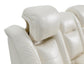 U94 - LED Power Reclining With Power Headrest, And Drop Down Table Sofa - White