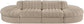 Rummi - Oval Velvet Performance Fabric Upholstered 8 Piece Modular Sectional