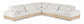 Turin - Chenille Fabric Upholstered Modular Sectional - White