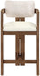 Ravina - Upholstered Counter Stool With Stained Brown Base