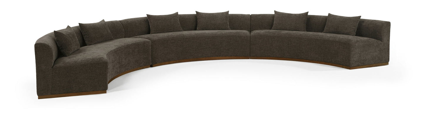 Avanti - Chenille Fabric Upholstered 3 Piece Modular Sectional
