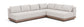 Solace - Olefin Performance Fabric 3 Piece Outdoor Patio Modular Sectional (Sofa, Loveseat & Corner Chair)
