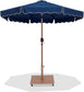 Amalfi - Aluminum Patio Umbrella - Light Brown Base / Light Brown Pole