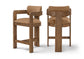 Sacha - Vegan Leather Upholstered Counter Stool With Brown Base
