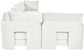 Hammond - Velvet Performance Fabric Upholstered 5 Piece L-Shaped Sectional