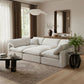 Indulge - Velvet 6 Piece Modular Sectional