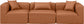 Cube - Modular 3 Piece Sofa - Cognac