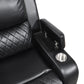 U126 - LED Reclining Loveseat With Bluetooth Speaker - Black