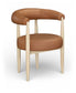 Sable - Vegan Leather Upholstered Dining Chair (Set of 2) - Painted Natural Base