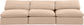 Comfy - Velvet Modular Armless Sofa 3 Seats