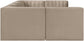 Rummi - Armless Velvet Performance Fabric Upholstered 6 Piece Modular Sectional