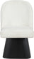 Marlowe - Linen Textured Fabric Upholstered Swivel Dining Side Chair - Stained Black