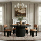 Atelier - Vegan Leather Upholstered Dining Chair (Set of 2) - Black Frame