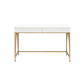 Lightmane - Writing Desk (Same Ac00900) - White High Gloss & Gold