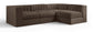Rummi - Velvet Performance Fabric Upholstered 4 Piece Modular Sectional