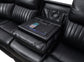 U22 - 3 Piece Power Reclining Sectional With Screen - Black