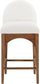 Waldorf - Boucle Stool With Brown Legs