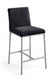 Reeves - Chenille Fabric Upholstered Counter Stool (Set of 2) - Silver Base
