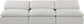 Comfy - Linen Modular Armless Sofa 3 Seats