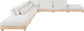 Turin - Chenille Fabric Upholstered Modular Sectional - White