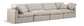 Indulge - Linen 4 Seat Modular Sofa