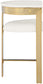 Romeo - Faux Leather Counter Stool With Gold Base (Set of 2)