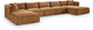 Shaggy - Fabric 6 Piece Modular Sectional With Chaise And Ottoman