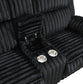 U112 - Corduroy Motion Loveseat - Black
