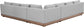 Solace - Olefin Performance Fabric 3 Piece Outdoor Patio Modular Sectional (2 Sofas & Corner Chair)