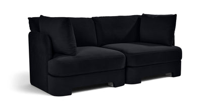 Hammond - Velvet Performance Fabric Upholstered 2 Piece Loveseat