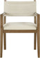 Avon - Linen Textured Performance Fabric Dining Arm Chair