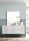 Modernist - Mirror With Stainless Steel Base - White