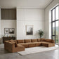 Shaggy - Fabric 7 Piece Modular U-Shaped Armless Sectional